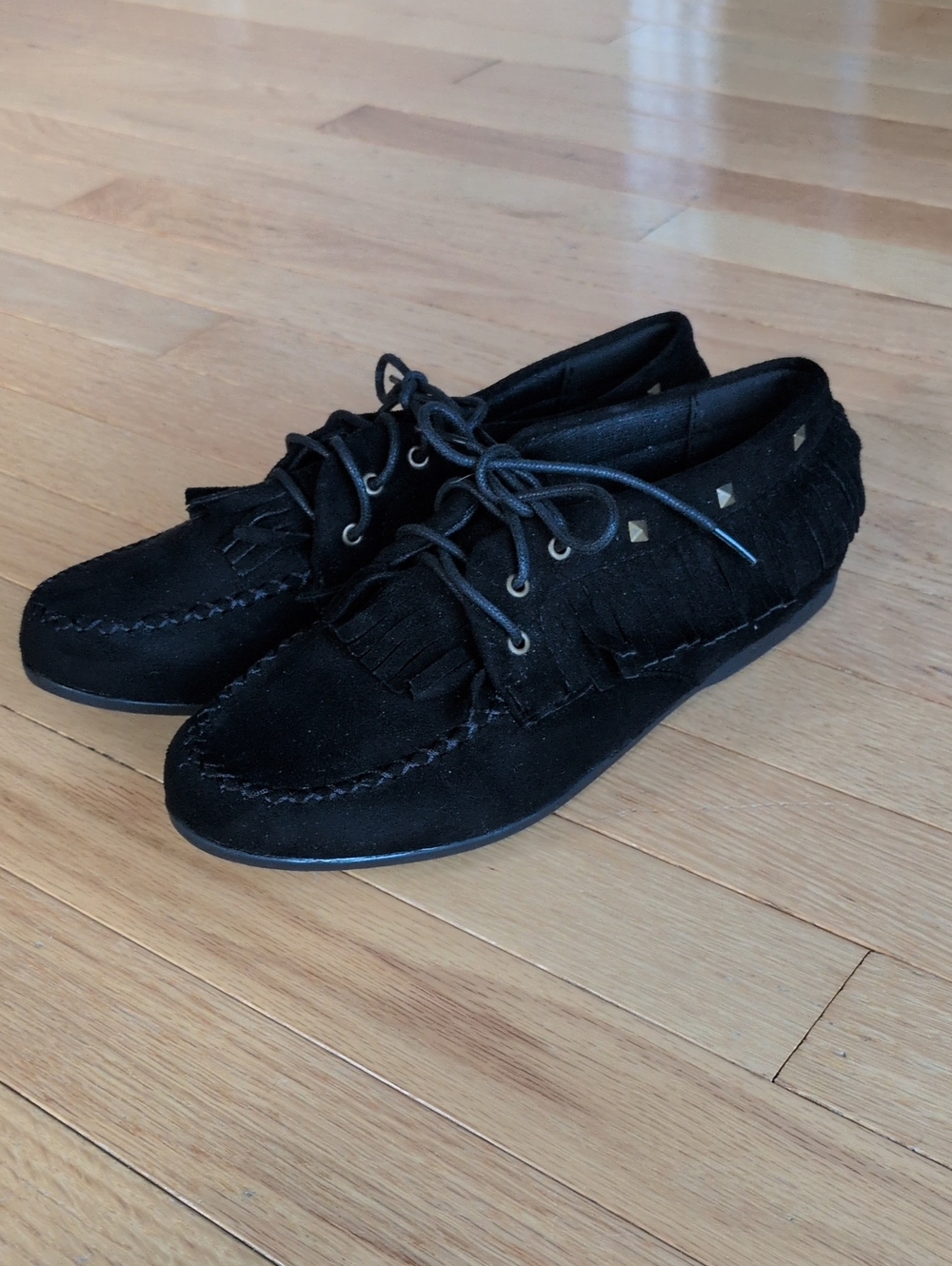 Cellina Suede Fringe Moccasin Shoes Size 40/9